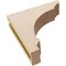 Ekena Millwork 3"W x 12"D x 12"H Thin Hughes Rough Cedar Woodgrain TimberThane Corbel, Primed Tan CORUR03X12X12HUGRCPR - alternate 2